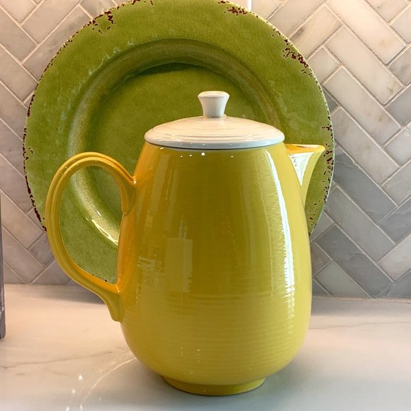 Other - Vintage Golden Yellow Teapot with Lid